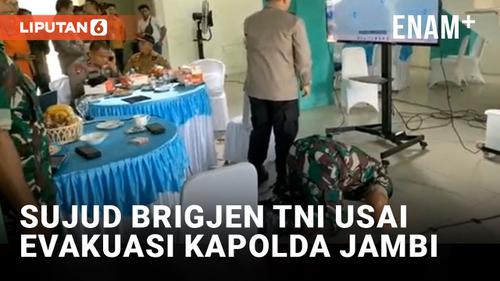 VIDEO: Brigjen TNI Supriono Sujud Syukur Dengar Keberhasilan Evakuasi Rombongan Kapolda Jambi