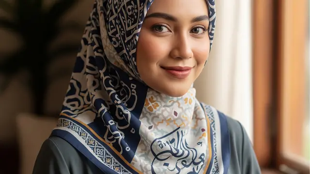 Model Hijab Terbaru untuk lebaran (AI)
