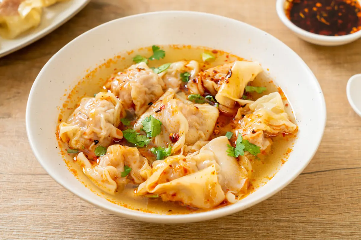 wonton dumpling pedas