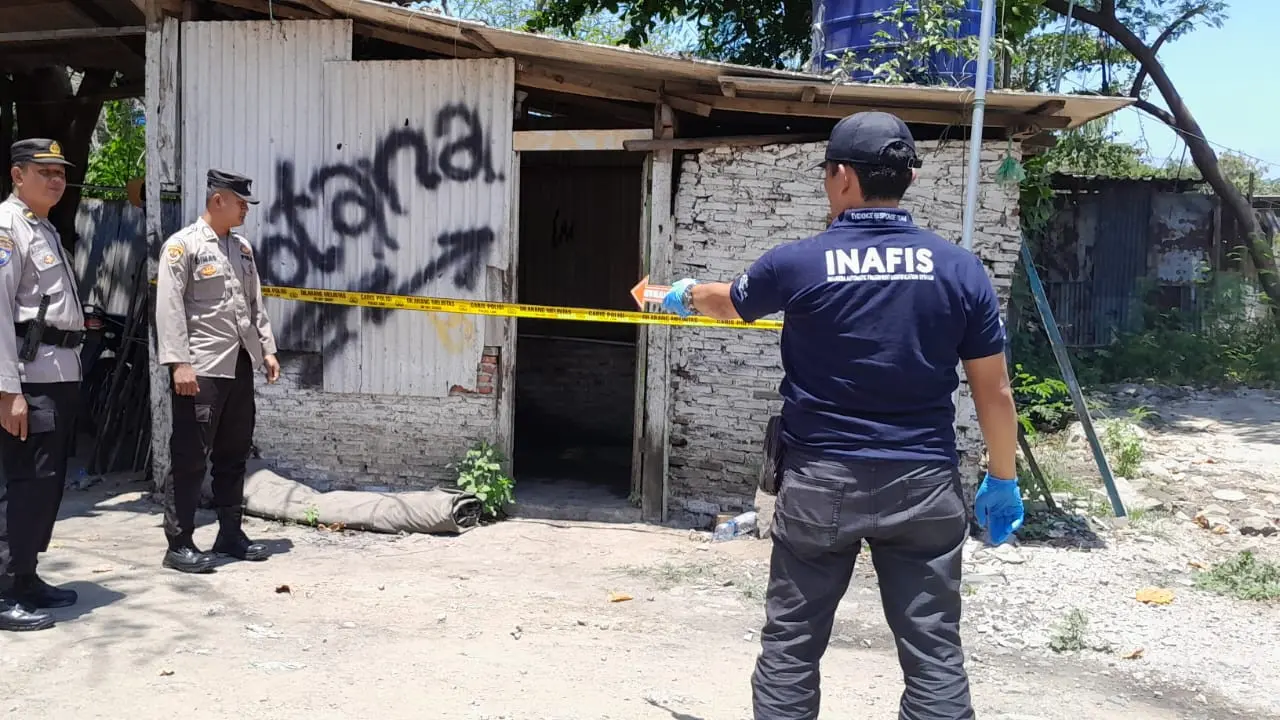 Tempat Kejadian Perkara (TKP) tewasnya seorang sopir truk setelah dikeroyok oleh sekelompok orang hingga tewas. Foto : (Istimewa).