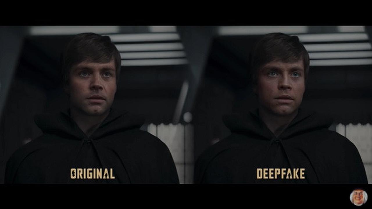 Hasil deepfake Luke Skywalker muda di serial The Mandalorian karya Youtuber Shamook (Tangkapan Layar Youtube Shamook)
