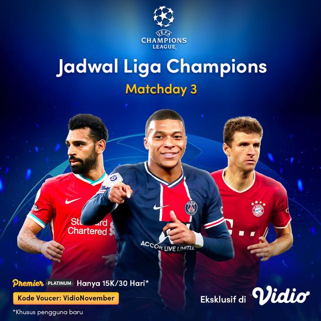 Jadwal Liga Champions Matchday 3