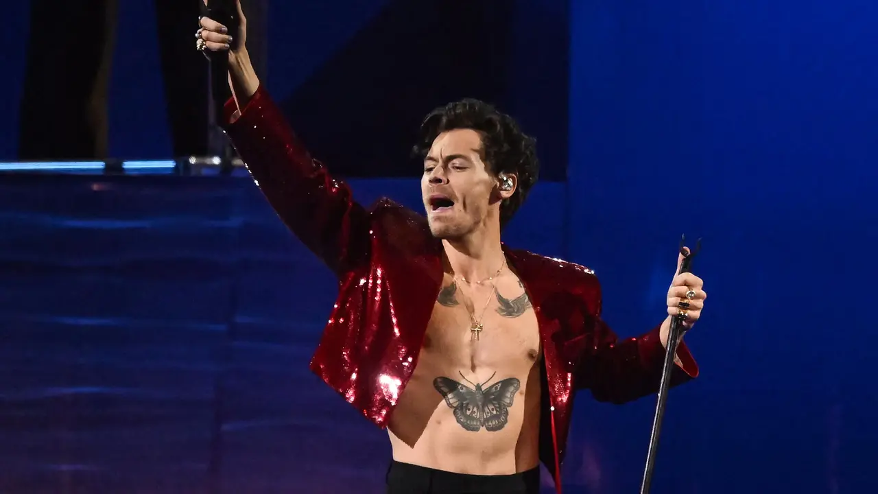 Harry Styles di BRIT Awards 2023. (Ben Stansall / AFP)