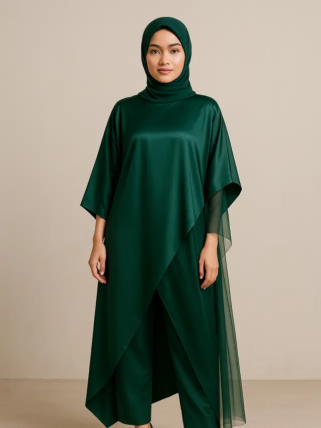 Model Kaftan Muslim Modern Buat Lamaran Biar Tampil Percaya Diri/Ilustrasi gambar oleh AI