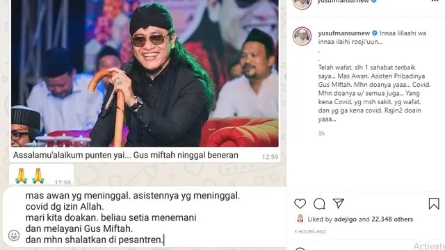Gus Miftah (Foto: Instagram/@yusufmansurnew)