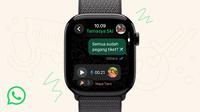 Aplikasi WhatsApp di Apple Watch. Credit: WhatsApp