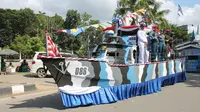 Sultra Ultah Emas, Lanal Kendari Ikut Lomba Kendaraan Hias