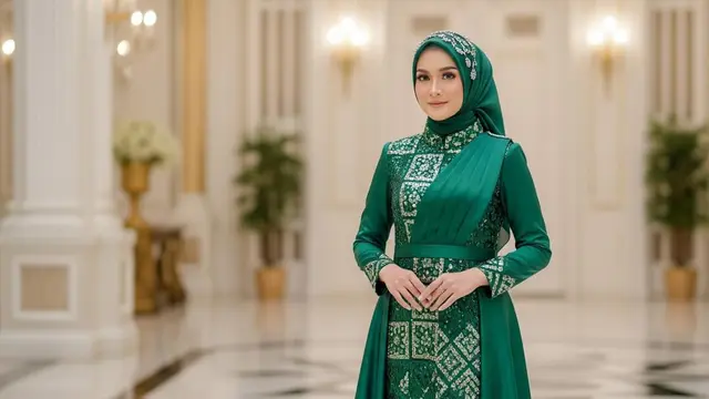 Gamis Bahan Satin Silk Jatuh dan Adem