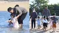 6 Momen Jokowi Libur Lebaran Bareng Cucu, Lepas Penat di Pantai Bali (IG/jokowi)