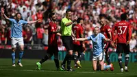 Erling Haaland, Manchester City vs Manchester United di Final Piala FA 2023/2024 (AFP/Justin Tallis)