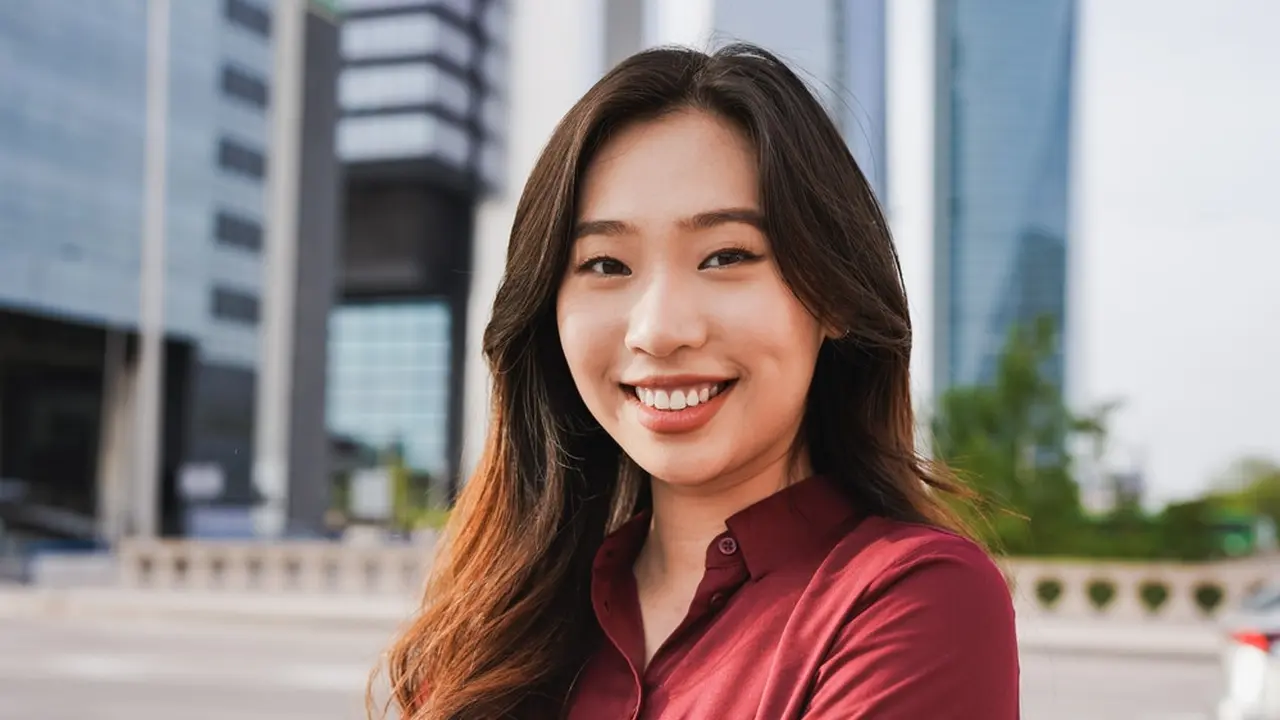 cantik tersenyum bahagia mandiri dewasa