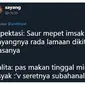 ekspektasi vs realita sahur netizen (Sumber: Twitter/r3c3h)