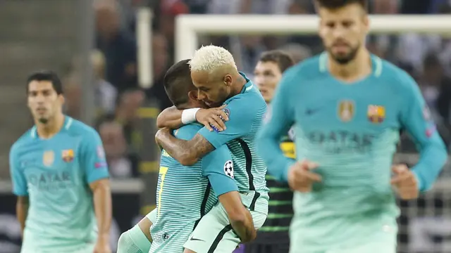 Ragam Ekspresi Pemain dan Pelatih Barcelona pada Liga Champions