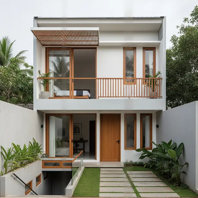 9 Desain Rumah Kecil 2 Lantai dengan Basement dan Gudang, Solusi Modern Lahan Sempit