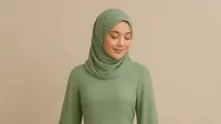 5 Gaya Hijab Islami yang Cocok Dipadukan dengan Gamis Brokat Warna Sage