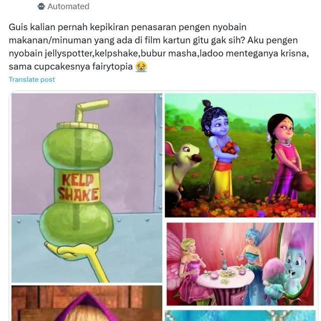 6 Cuitan Netizen Penasaran Santap Makanan di Kartun Ini Bikin Tepuk Jidat