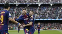 Selebrasi Pemain Barcelona saat melawan Celta Vigo (AFP)