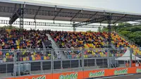 Tribun Penonton Formula E Jakarta 2023. (Merdeka.com/Lydia Fransisca)