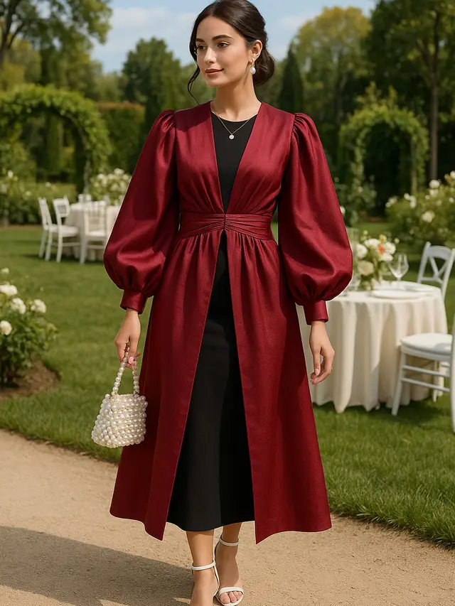Model Cardigan Lengan Balon untuk Kondangan