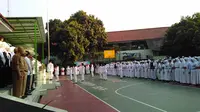 Mendikbud Muhadjir Effendi di SMKN 6 Jakarta. (Liputan6.com/Rezki Apriliya Iskandar)
