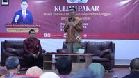 Dalam paparannya, Taruna Ikrar menekankan pentingnya riset sebagai pilar utama bagi perguruan tinggi untuk mencapai reputasi global.