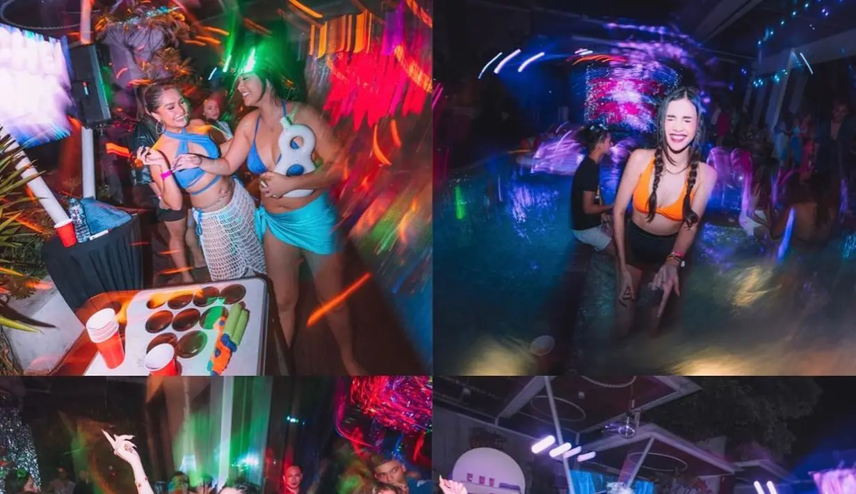 Ibu dua anak tersebut pun menggelar perayaan yang super meriah dengan tema ‘Bikini Party’. [@rachelvennya/eri.carl]