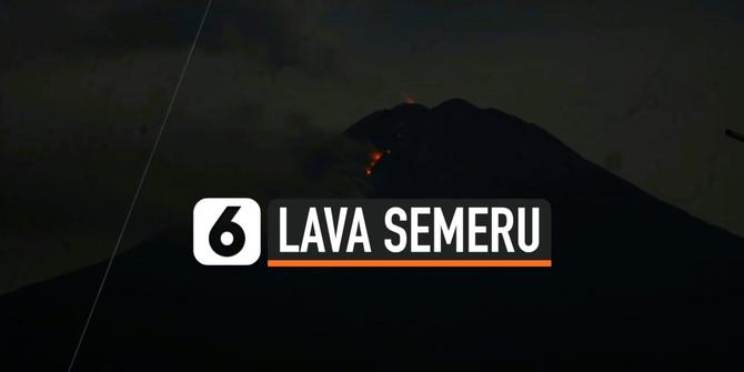 VIDEO: Gunung Semeru Luncurkan Lava Pijar