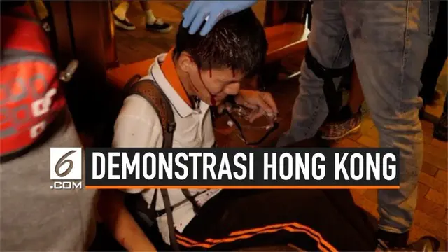 VIDEO: Rusuh, Pengunjuk Rasa Bentrok dengan Polisi Hong Kong