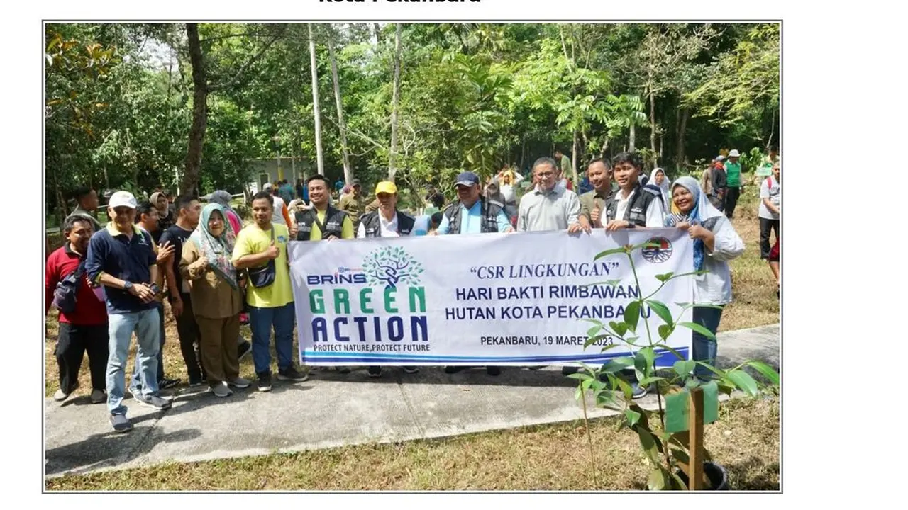 Dalam rangka melakukan komitmen tanggung jawab sosial dan lingkungan, PT BRI Asuransi Indonesia (BRINS) melakukan kegiatan Corporate Social Responsibility (CSR) Lingkungan pada Hari Bakti Rimbawan Hutan Kota Pekanbaru.