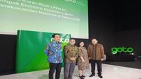 Konferensi pers peluncuran riset LPEM UI: Dampak Ekonomi Ekosistem GoTo pada Perekonomian Nasional 2022, Rabu, (29/3/2023). (Foto: Liputan6.com/Elga N)