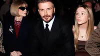 Pesona Harper Putri Victoria dan David Beckham Saat Dukung Show Ibunya di Paris Fashion Week