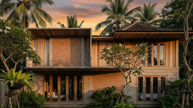 Rumah Kayu Rustic Modern