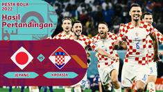 Berita motion grafis data dan statistik pertandingan Piala Dunia 2022 antara Jepang melawan Kroasia di babak 16 besar Piala Dunia 2022 di Al Janoub Stadium, Senin (5/12/2022).