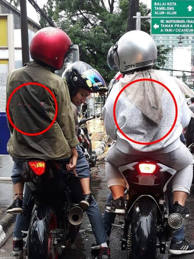 6 Potret Kocak Susahnya Naik Motor Gede