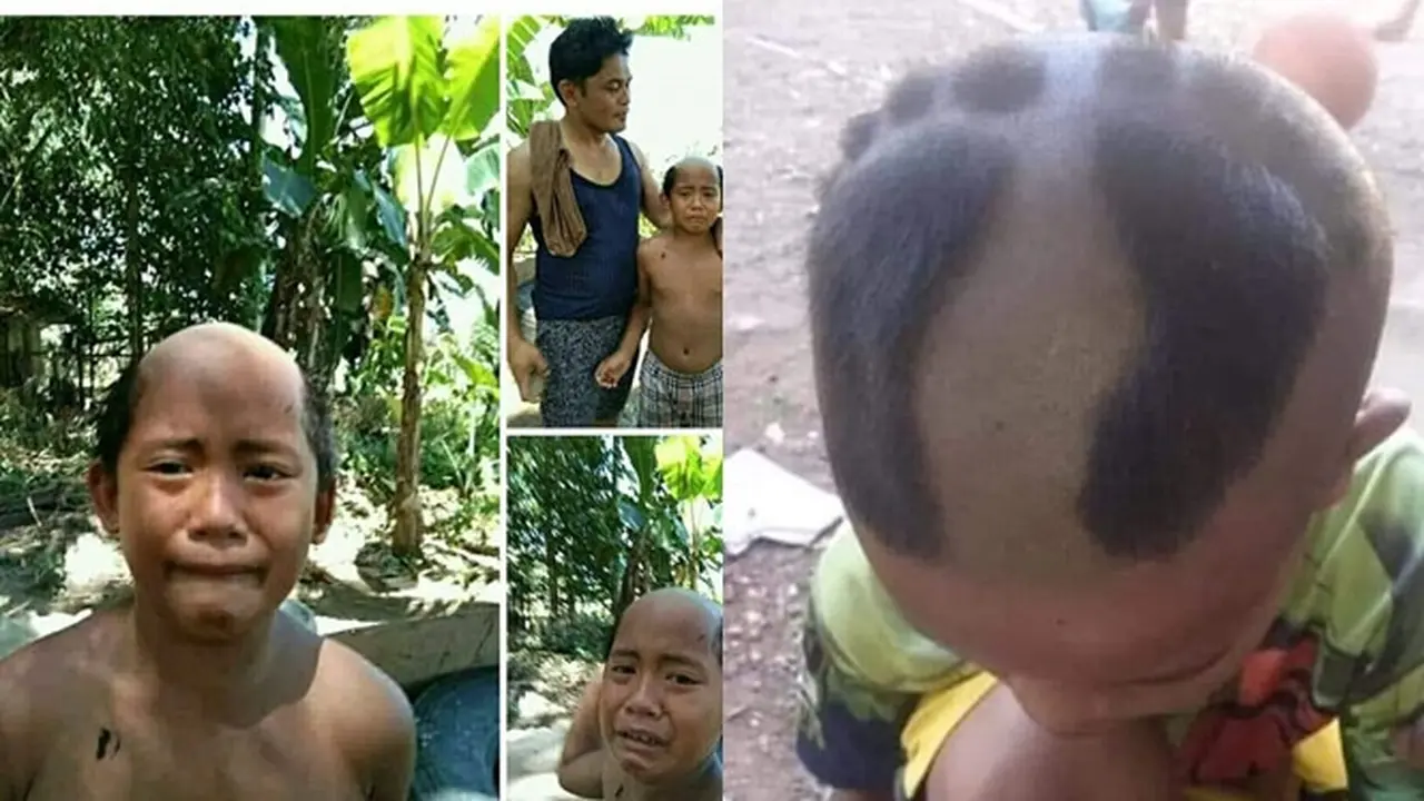 6 Potongan Rambut Bocah Ini Nyeleneh Banget, Tukang Cukur Iseng
