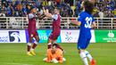 Tim Liga Inggris lainnya, Chelsea juga menelan kekalahan dengan skor 0-1 kala menghadapi Aston Villa dalam laga uji coba yang digelar di Al Nahyan Stadium, Abu Dhabi, Minggu (11/12/2022). (AFP/Ryan Lim)