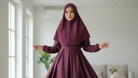 10 Model Abaya Satin Polos Syari Sopan, Tampilan Mewah dan Anggun