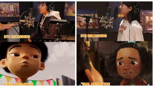 6 Potret BTS Recording Vs Final Animation Film Jumbo, Pengisi Suara ...