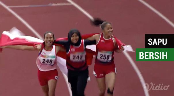 Berita video mengenai 3 pelari wanita Indonesia berhasil sapu bersih 3 medali pada  nomor 100m T13, Rabu (10/10/2018) di ajang Asian Para Games 2018.Rabu (10/10/2018)