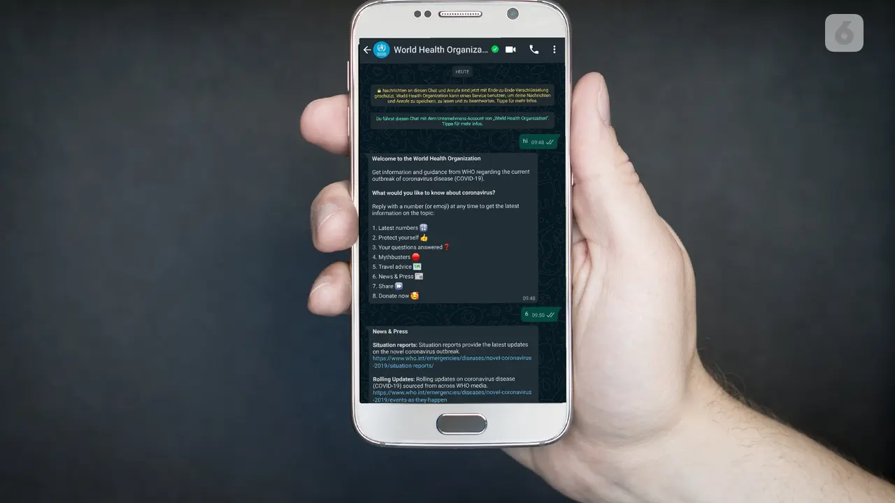 Chatbot Covid-19 Inisiatif WHO dan WhatsApp