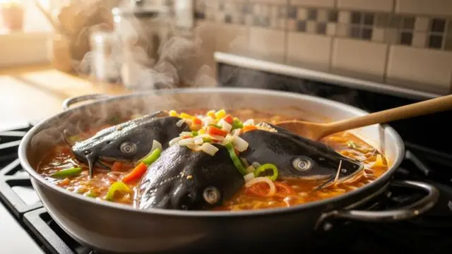 Memasak Kepala Ikan Lele