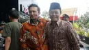 Wakil Ketua MPR Fadel Muhammad (kiri) dan Hidayat Nur Wahid tiba di Gedung KPK, Jakarta, Senin (9/3/2020). Tujuh pimpinan MPR melakukan kunjungan balasan atas Pimpinan KPK yang datang lebih dulu ke DPR/MPR. (merdeka.com/Dwi Narwoko)