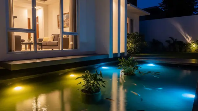 Desain Kolam Ikan Bawah Jendela Ruang Tamu yang Estetik dan Hemat Tempat