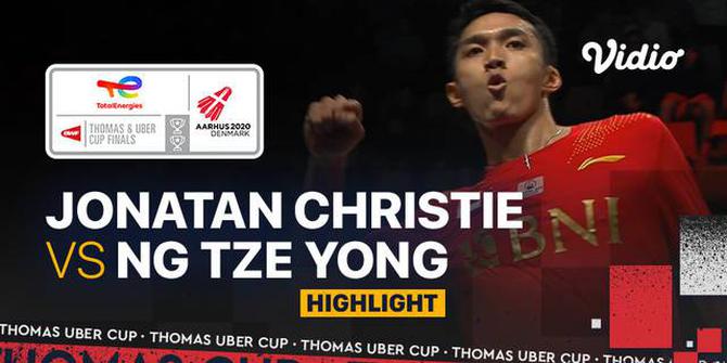 VIDEO: Jonatan Christie Menang atas Tunggal Putra Malaysia, Indonesia ke Semifinal Piala Thomas 2020