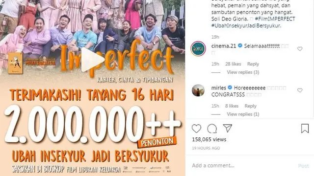 Unggahan Ernest Prakasa. (Foto: Instagram @ernestprakasa)