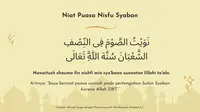 Lafal niat puasa Nisfu Syaban. (Liputan6.com/MHT)