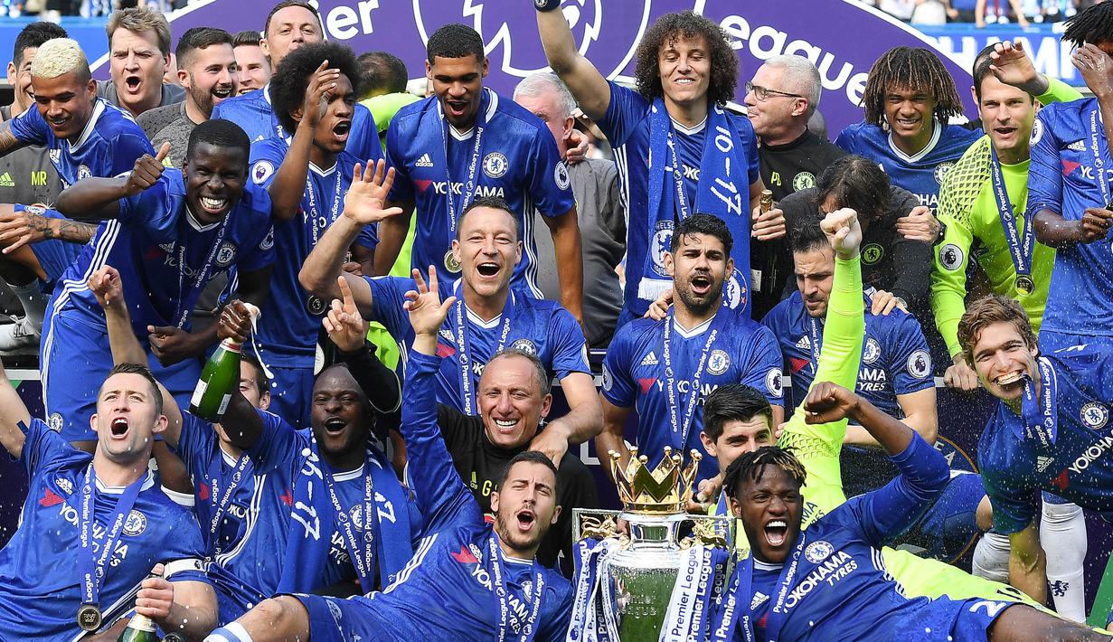 1. Chelsea - 30 Menang 3 Seri 5 Kalah - 93 Poin. (EPA/Andy Rain)