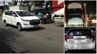 Kijang Innova menggunakan plat putih dengan kode B yang merupakan plat Jakarta.