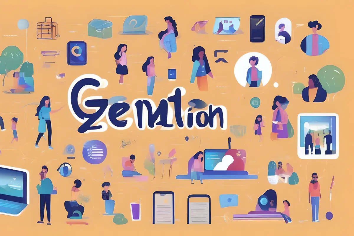 Ilustrasi Generasi Z atau Gen Z