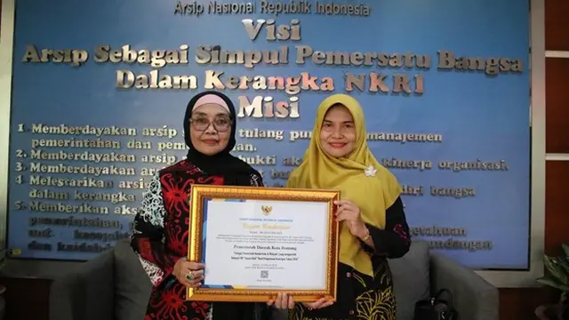 Pemkot Bontang Raih Penghargaan ANRI 2024 atas Komitmen Tata Kelola Arsip yang Baik